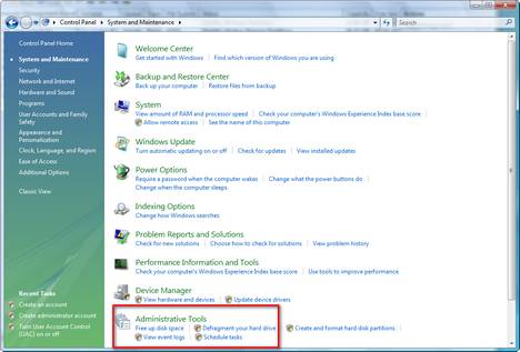 Administrative Tools
