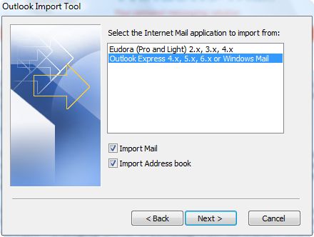Import and Export Wizard