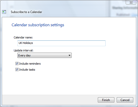 Windows Calendar