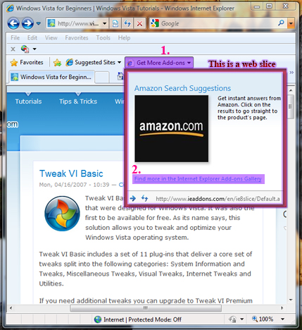 Internet Explorer 8 Add-ons