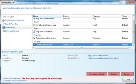 Internet Explorer 8 Add-ons