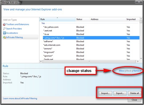 Internet Explorer 8 Add-ons