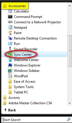 Sync Center