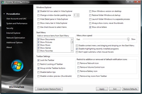 Ultimate Windows Tweaker