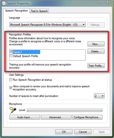 Windows Speech Recognition