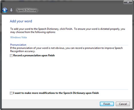Windows Speech Recognition