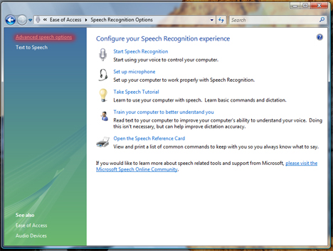 Windows Speech Recognition