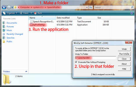 Speech Recognition Profile Manager Tool