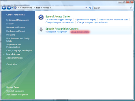 Speech Recognition Options